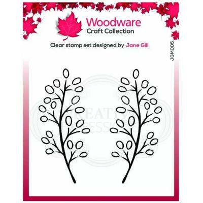 Creative Expressions Woodware Clear Stamps - Carla Leaf